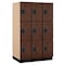 Salsbury Industries Wardrobe Locker, 45" W, 24" D, 76" H, (3) Wide, (9) Openings, Mahogany 23364MAH - alternate 1